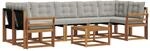 Vidaxl Outdoor Sofa Set 8 Pcs Natural And Light Grey