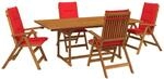 5-teiliges Garten-esszimmer-set Natur Massivholz Akazie Vidaxl