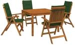 5-teiliges Garten-esszimmer-set Natur Massivholz Akazie Vidaxl