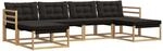 Outdoor-sofagarnitur 6 Stk. 6-sitzer Wei&szlig; Und Schwarz Vidaxl