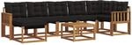 Vidaxl Outdoor Sofa Set 8 Pcs Natural And Black