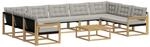 Outdoor-sofagarnitur 10 Stk. 9-sitzer Wei&szlig; Und Hellgrau Vidaxl
