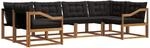 Vidaxl Outdoor Sofa Set 6 Pcs Natural And Black