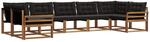 Vidaxl Outdoor Sofa Set 7 Pcs Natural And Black