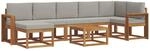 Outdoor-sofagarnitur 8 Stk. 7-sitzer Natur Und Hellgrau Vidaxl