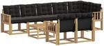 Outdoor-sofagarnitur 9 Stk. 8-sitzer Wei&szlig; Und Schwarz Vidaxl