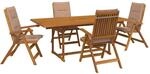 5-teiliges Garten-esszimmer-set Natur Massivholz Akazie Vidaxl