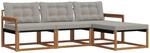 Vidaxl Outdoor Sofa Set 4 Pcs Natural And Light Grey