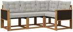 Vidaxl Outdoor Sofa Set 4 Pcs Natural And Light Grey