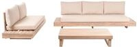 Lounge Set Mit Tisch 5-sitzer Marettimo Zertifiziertes Akazienholz Beige