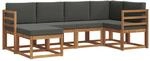 Vidaxl Outdoor Sofa Set 6 Pcs Natural And Anthracite