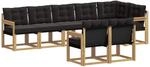 Outdoor-sofagarnitur 8 Stk. 7-sitzer Wei&szlig; Und Schwarz Vidaxl