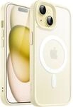 Iphone 15 H&uuml;lle Magsafe Durchscheinend Matt Gelb Sto&szlig;fest D&uuml;nn