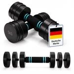 Relaxdays Kurzhanteln, Verstellbar Bis Je 5 Kg, Mit Epe Griff, F&uuml;r Home Gym,