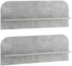 Wandregal 2 Stk. Betongrau 102 X 13,5 X 37,5 Cm Holzwerkstoff Vidaxl