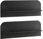 Wandregal 2 Stk. Schwarz 102 X 13,5 X 37,5 Cm Holzwerkstoff Vidaxl