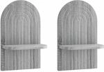 Wandregal 2 Stk. Sonoma-grau 23 X 13,5 X 37,5 Cm Holzwerkstoff Vidaxl