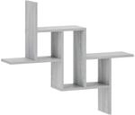 Wandregal Sonoma-grau 87 X 17 X 75 Cm Holzwerkstoff Vidaxl
