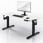 Elektrischer Schreibtisch Mit H&ouml;henverstellung Ergonomisch Anthrazit-wei&szlig;,...