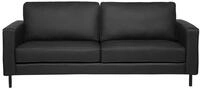 Sofa 3-sitzer Savalen Echtleder Schwarz