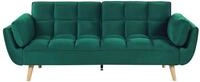 Schlafsofa 3-sitzer Asby Samtstoff Gr&uuml;n