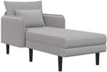 Gro&szlig;e Chaiselongue Hellgrau Boucl&eacute; Vidaxl