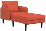 Gro&szlig;e Chaiselongue Rot-orange Cordstoff Vidaxl