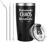Thermo Kaffeebecher 600ml Mit Spruch "professioneller Chaos Koordinator"