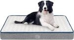 Hundebett L 90x60cm, Orthop&auml;disch, Waschbar, Wasserdicht, Wendbar, Grau