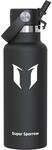 Edelstahl Trinkflasche Mit Strohhalm 500ml, Bpa-frei, Auslaufsicher, F&uuml;r Sport...