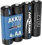 Ansmann - Akku Mignon Aa, 2100 Mah 1,2v, 4 St&uuml;ck, Geringe Selbstentladung