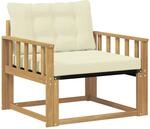 Outdoor-sofagarnitur Massives Akazienholz Und Textilene Vidaxl