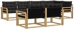 Outdoor-sofagarnitur 7 Stk. Wei&szlig; Und Schwarz Vidaxl
