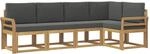 Outdoor-sofagarnitur 5 Stk. 5-sitzer Wei&szlig; Und Anthrazit Vidaxl