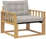 Outdoor-sofagarnitur Massives Akazienholz Und Textilene Vidaxl
