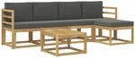 Outdoor-sofagarnitur 6 Stk. 5-sitzer Wei&szlig; Und Anthrazit Vidaxl