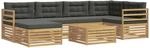 Outdoor-sofagarnitur 7 Stk. 6-sitzer Wei&szlig; Und Anthrazit Vidaxl