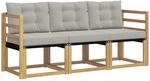 Outdoor-sofagarnitur 3 Stk. 3-sitzer Wei&szlig; Und Hellgrau Vidaxl