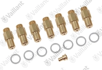 Vaillant D&uuml;senwechselsatz, 7 D&uuml;sen-d 2,40 Vk 164/1-c U.w. Vaillant-nr. ,...