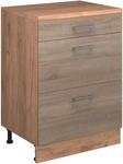 Erweiterungskommode Rion, Sonoma/goldkraft Eiche, 60 X 46 Cm Ohne Schr&auml;ge Mit 3