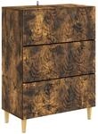 Vidaxl Drawer Cabinet 66 X 34.5 X 90 Cm Engineered Wood Smoked Oak