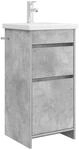 Vidaxl Bathroom Vanity With Sink Concrete Grey 42 X 40 X 84.5 Cm