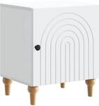 Vidaxl Bedside Cabinet White 43 X 34.5 X 50 Cm Engineered Wood