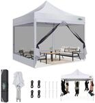 Faltpavillon 3x3m Mit Moskitonetz, Wasserdicht, Uv-schutz 50+, H&ouml;henverstellbar
