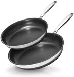 Edelstahlpfannen-set 2-teilig 24/28cm, Titan-keramik, Induktion