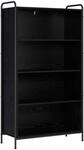Vidaxl Book Cabinet 80 X 33 X 142.5 Cm Engineered Wood Black Oak