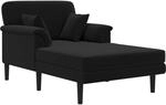 Vidaxl Chaise Longue Black Velvet