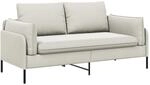 2-sitzer Sofa 2-sitzer Creme 188 X 81 X 89 Cm Samt Vidaxl