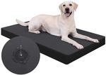 Orthop&auml;disches Hundebett L 104x68cm Schwarz, Wasserdicht, Kunstleder, Abnehmbarer