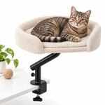 Relaxdays Katzenbett F&uuml;r Schreibtisch, 360&deg; Drehbar, Bis 25 Kg, Waschbarer